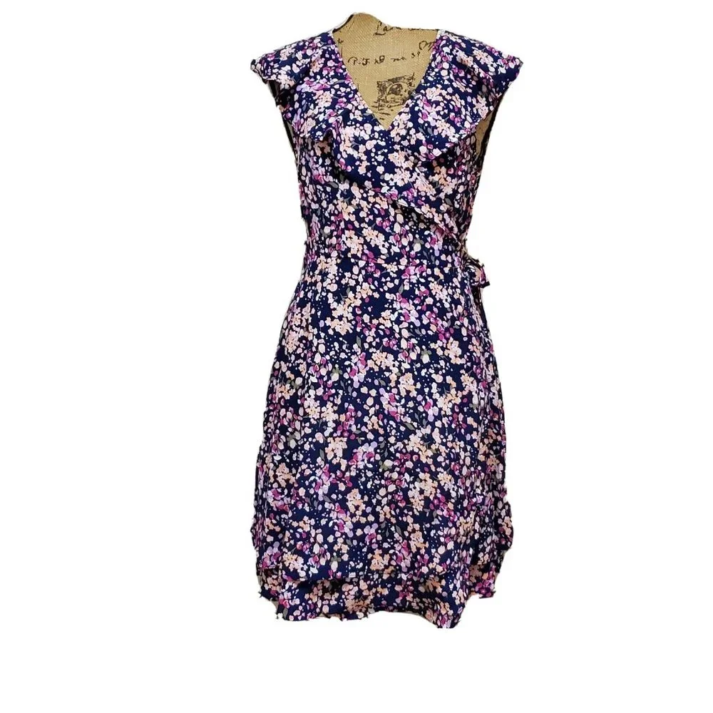 Sanctuary Floral Wrap Dress Size M - Picture 1 of 14
